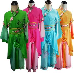 五女拜寿衣服千雨和依春兰夏莲秋菊冬梅丫环戏服定做