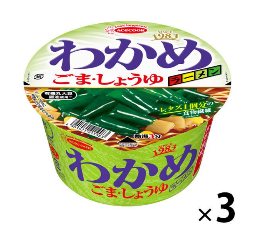 日本进口 Acecook 春雨裙带菜拉面泡面黑胡椒酱油速食整箱装 粮油调味/速食/干货/烘焙 冲泡方便面/拉面/面皮 原图主图