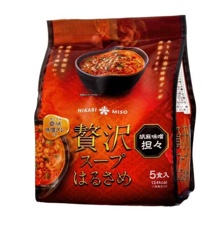 日本进口ひかり味噌低卡速食汤 豪华版香辣鸡肉海鲜粉丝汤