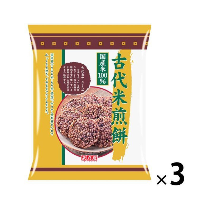 日本进口 天乃屋 古代米煎餅 玉米糯米黑米芝麻藜麦 仙贝米饼