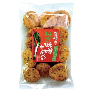 日本进口 成城石井 厚焼 味增葱酱味仙贝 雪米饼香口上瘾零食130g