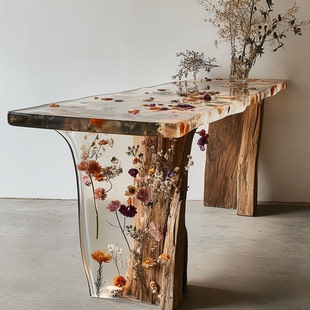 小户型客厅家用简约现代轻奢桌子9401 环氧树脂河流桌茶几创意个性