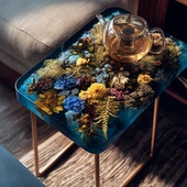 环氧树脂河流桌茶几创意个性 小户型客厅家用简约现代轻奢桌子9706