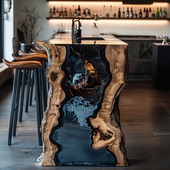 环氧树脂河流桌茶几创意个性 小户型客厅家用简约现代轻奢桌子