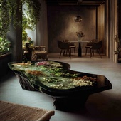 环氧树脂河流桌茶几创意个性 小户型客厅家用简约现代轻奢桌072210