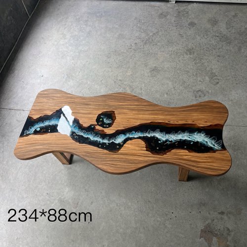 环氧树脂河流桌茶几创意个性小户型客厅家用简约现代轻奢桌子022a