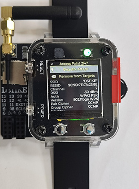 WiFi攻防学习工具Deauther Watch 32 黑客手表 网络安全开发编程