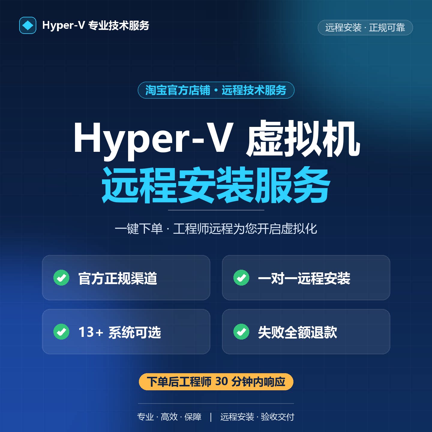 hyper-v 虚拟化远程安装 windowns linux macos 虚拟机安装服务图片