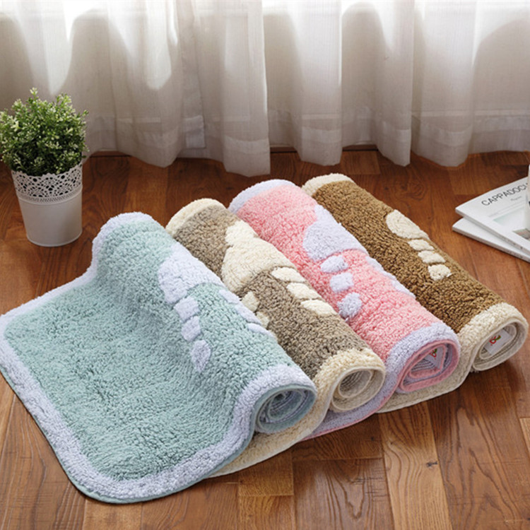 浴室进门门厅地垫门垫家用卧室全棉地毯卫浴卫生间吸水防滑脚垫子