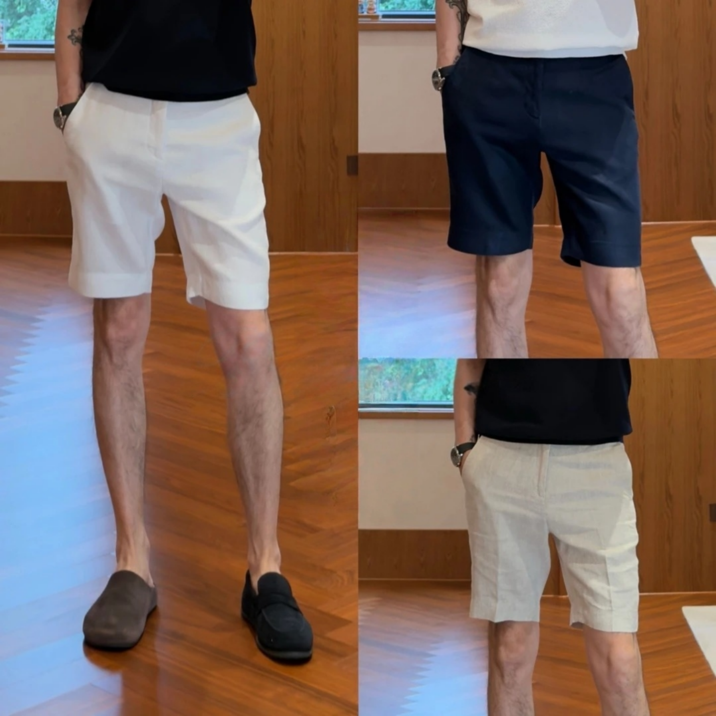 商务老钱气质松弛慵懒风夏季男士新品轻薄舒适透气时尚休闲短裤