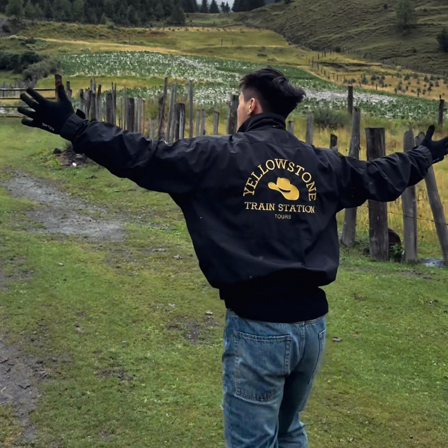 冬季上新男士美式复古立领夹克高级痞帅工装风保暖防风时尚外套潮