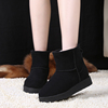 The thickness of the bottom waterproof Snow boots 2019 new pattern winter Short tube Plush thickening keep warm Bootie non-slip outdoors Cotton-padded shoes
