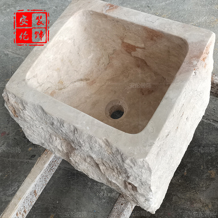 洗手盆天然石材大理石洞石定做