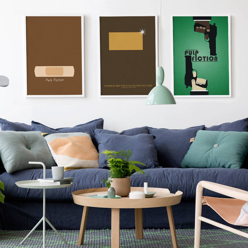 简约艺术海报客厅装饰画现代北欧沙发背景墙挂画玄关壁画低俗小说在类目 家居饰品, 装饰画, 现代装饰画中 - 来自Buy2taobao.com提供专业的淘宝代购服务