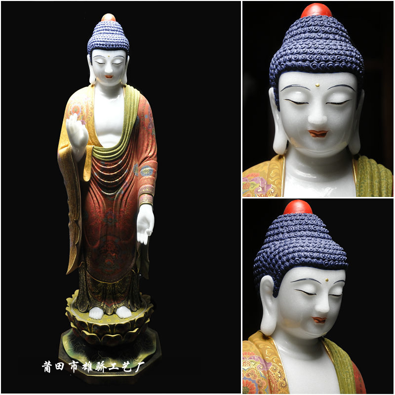 汉白玉佛主 高端彩绘佛像 精品 可以定制不同尺寸价格不同