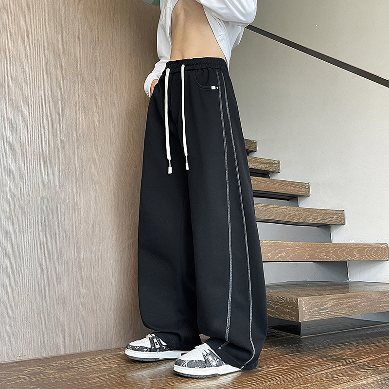 2025秋冬款卫裤男士直筒阔腿裤休闲拼接运动裤弯刀裤1001GF18P68,男装休闲裤,星座1001 2025秋冬款卫裤男士直筒阔腿裤休闲拼接运动裤弯刀裤1001GF18P68,男装休闲裤,星座1001