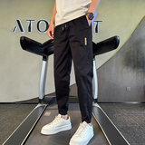 2026春季洗水棉休闲裤男宽松百搭束脚长裤拼接运动裤1001B170P58，女装休闲裤，星座1001