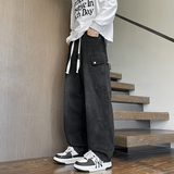 2025秋季新款牛仔裤男直筒宽松高级感弯刀裤工装裤1001GF01P58，男装牛仔裤，星座1001