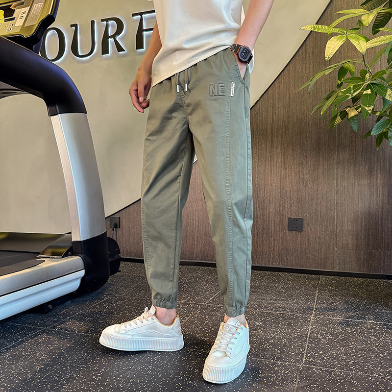 2026春季洗水棉休闲裤男宽松百搭束脚长裤拼接运动裤1001B171P58，女装休闲裤，星座1001