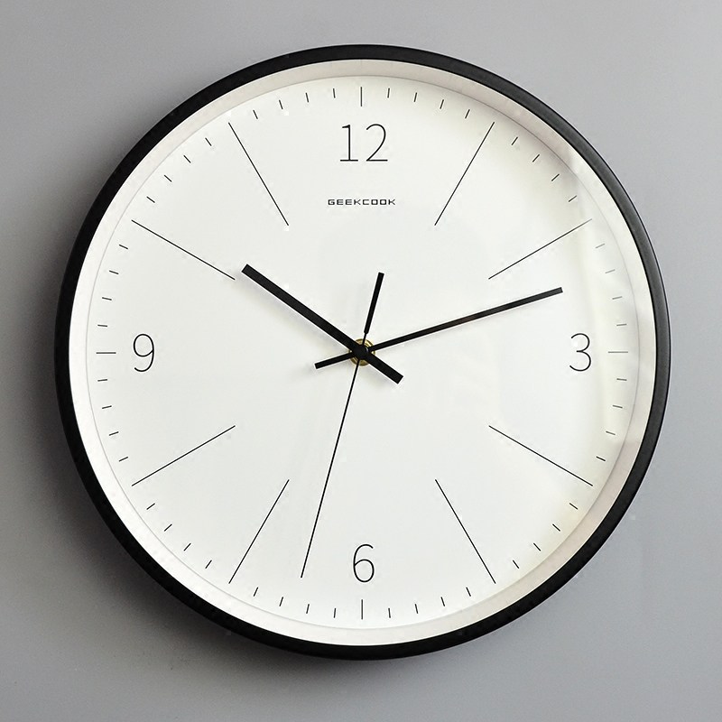 个性风现代简约静音石英大气挂钟