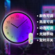现代简约LED夜灯挂钟音乐炫彩色石英钟创意夜光静音客厅声控钟表