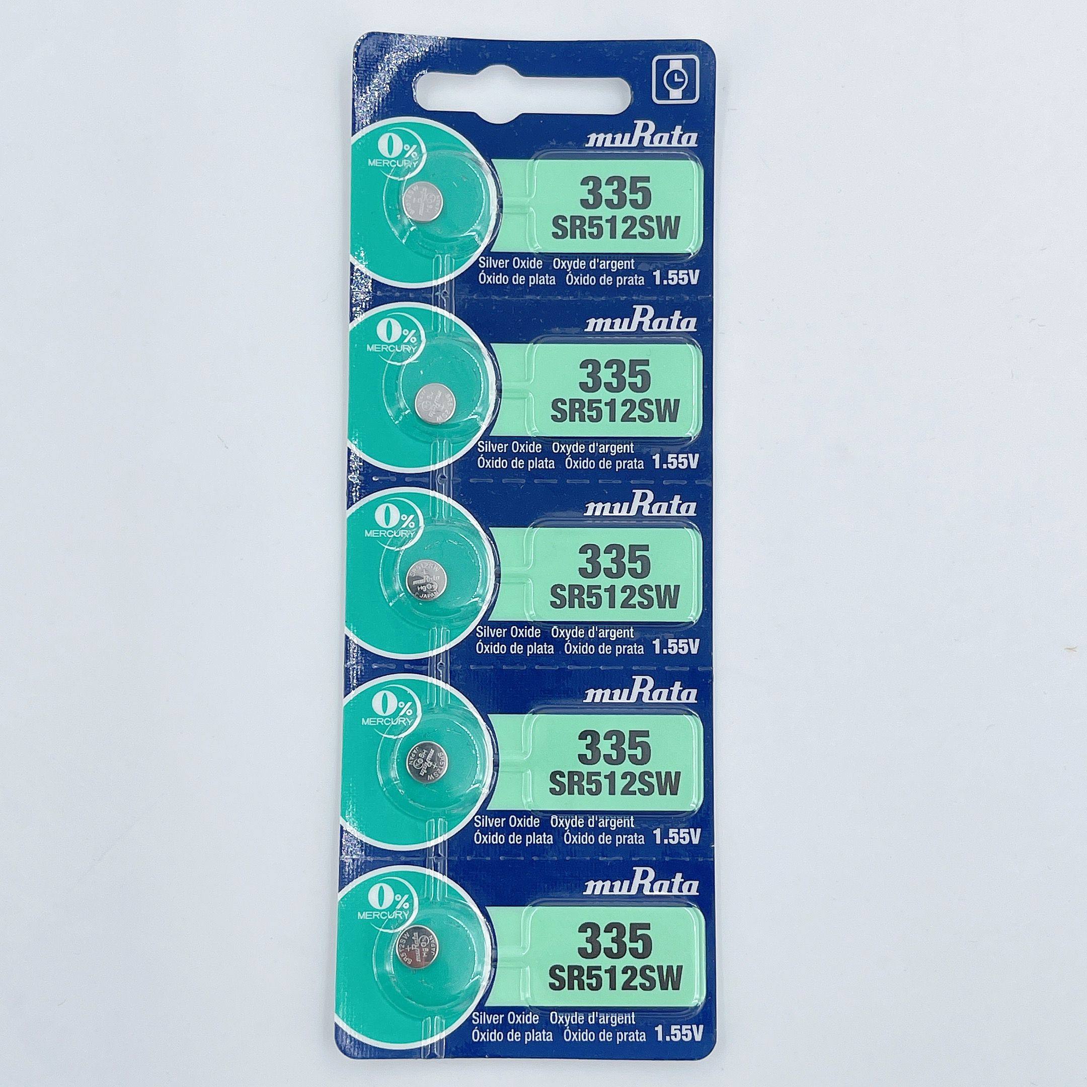 卡装村田muRataSR512SW/335石英手表氧化银进口纽扣电池1.55V电子