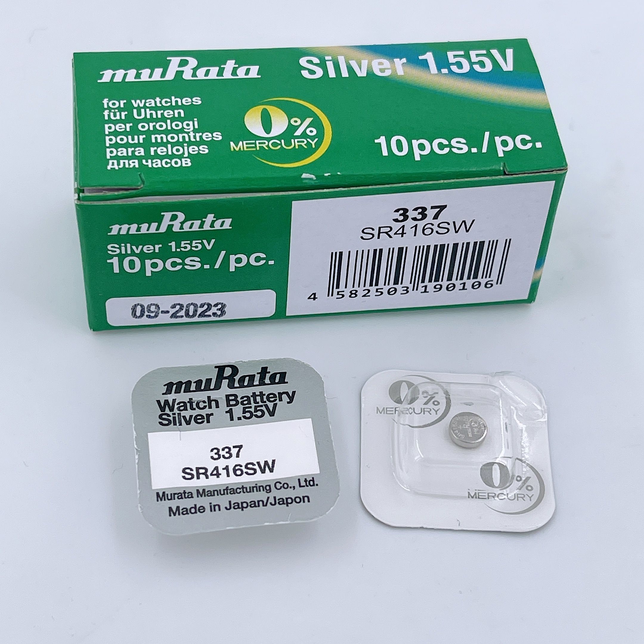 murata日本进口村田氧化银电池 手表纽扣电池 SR416SW 单装