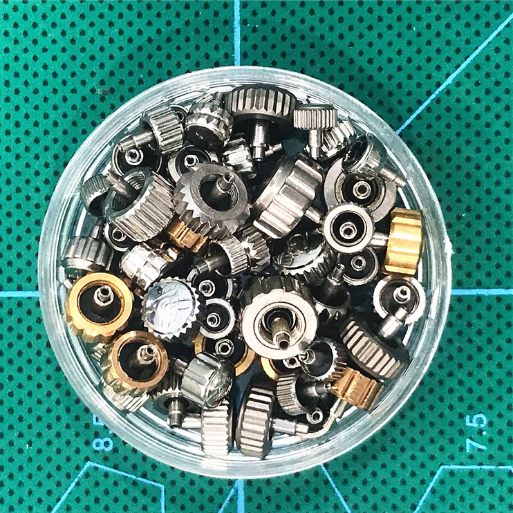 手表配件 锁把(螺丝把头) 全钢把头 表冠 表把  大小搭配