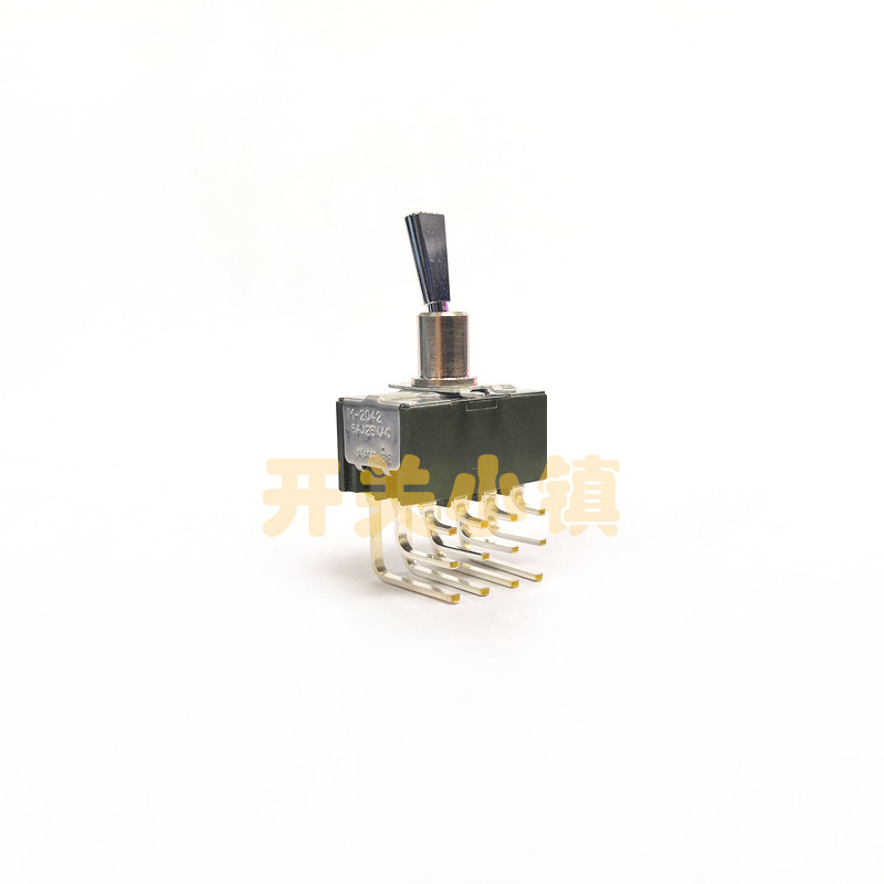 nkk日本原装进口钮子开关 m-2042 12脚2档 正弯 扁柄 卧式