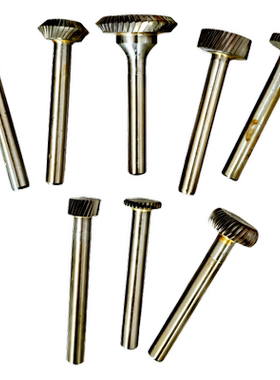 金鹰6柄T型硬质合金旋转锉90度圆弧盘形T/Y/A钨钢磨头开槽铣刀头