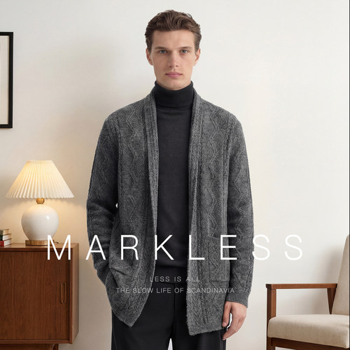 markless小兔绒针织衫开衫外套
