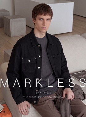 Markless原色水洗牛仔夹克男 春季新款经典复古男士外套上衣
