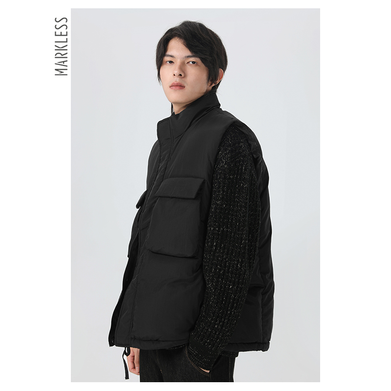 Markless男士羽绒服马甲2024冬季新款工装羽绒背心男款外穿 - 封面