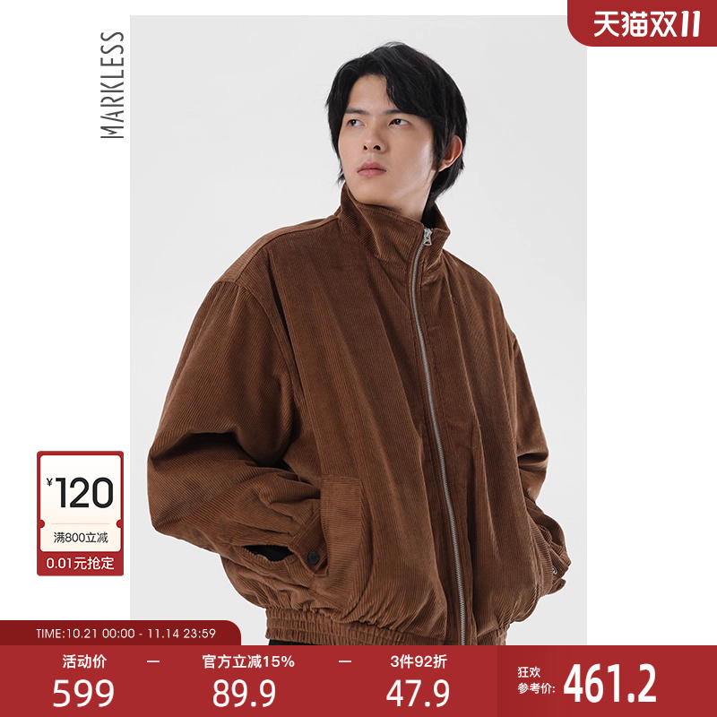 Markless男士灯芯绒棉衣