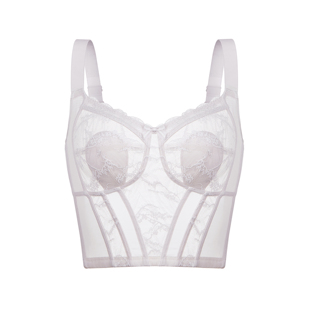 长款九排扣束身衣文胸无钢圈全罩杯大胸显小收胃缩胸显瘦