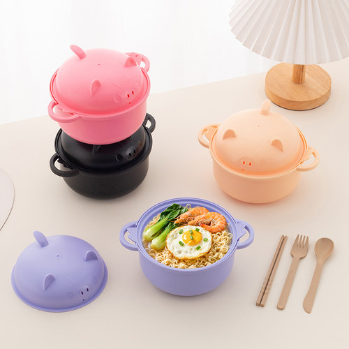 日式泡面碗可微波加热大容量