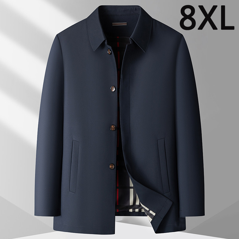 扣子款中老年春秋款加肥加大码新品夹克男肥佬胖子爷爷休闲外套