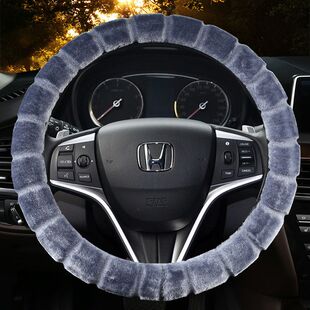 本田思域毛绒专用方向盘套锋范雅阁7新飞度12款CRV八代九代十代