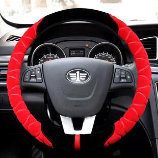 奔腾B70B50奔腾X80B30B90四季 方向盘套 通用型汽车把套短毛绒冬季