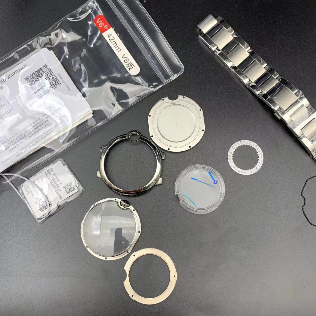 组装手表酉帝v6厂af大气球全套表壳配件钢皮带适配2824和2892机芯