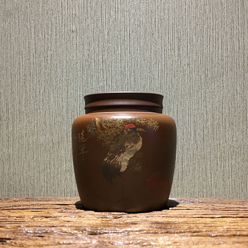 云南建水紫陶柴烧精品 名家迷你小茶叶罐 醒茶罐斗茶罐小茶缸包邮