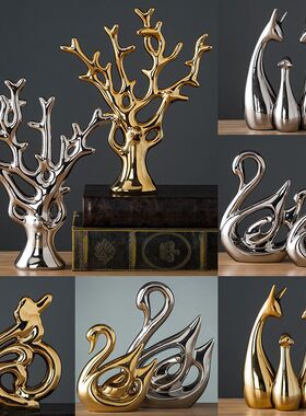 家居装饰品工艺品小摆件家庭房间客厅摆设发财树礼品金运家居摆件