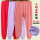 中老年老人大号棉毛裤 印花春秋衬裤 女 加肥加大码 纯棉高腰加裆秋裤