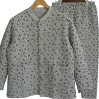 Хлопковая пижама, комплект, хлопковое удерживающее тепло осеннее нижнее белье для пожилых людей, большой размер, для среднего возраста, увеличенная толщина