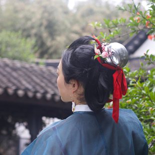 大萌制 仿明代银制梅花镂空纹小梁冠金色 汉服头饰女发冠 3d打印