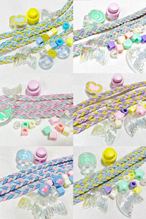 手工编织泳镜绳泳镜带彩色泳镜绳diy缤纷泳镜带游泳眼镜带潜水镜