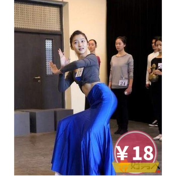 傣族舞蹈服装练功舞裙长裙孔雀舞蹈表演服装演出服傣族舞蹈练习裙