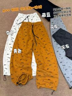 2025冬新款9111品质加绒卫裤日韩系纯棉保暖弹力松紧腰弯刀女长裤