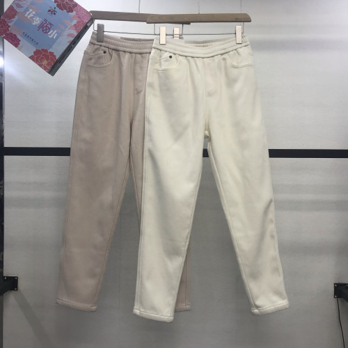 艾加加8855冬季新款保暖韩版加绒加厚女长棉裤松紧腰纯棉高腰弹力