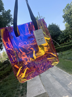 现货SkinnyDip 镭射包pvc单肩手提托特包果冻包购物袋沙滩游泳包